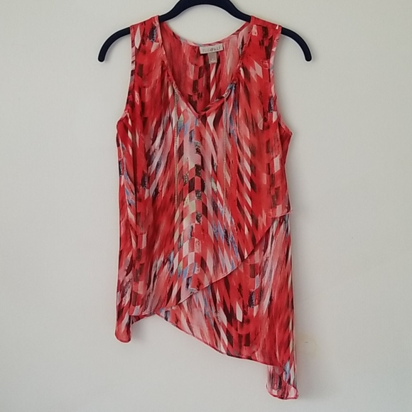 Roz & Ali Asymetrical Sleeveless Top in Size Small - Picture 1 of 13